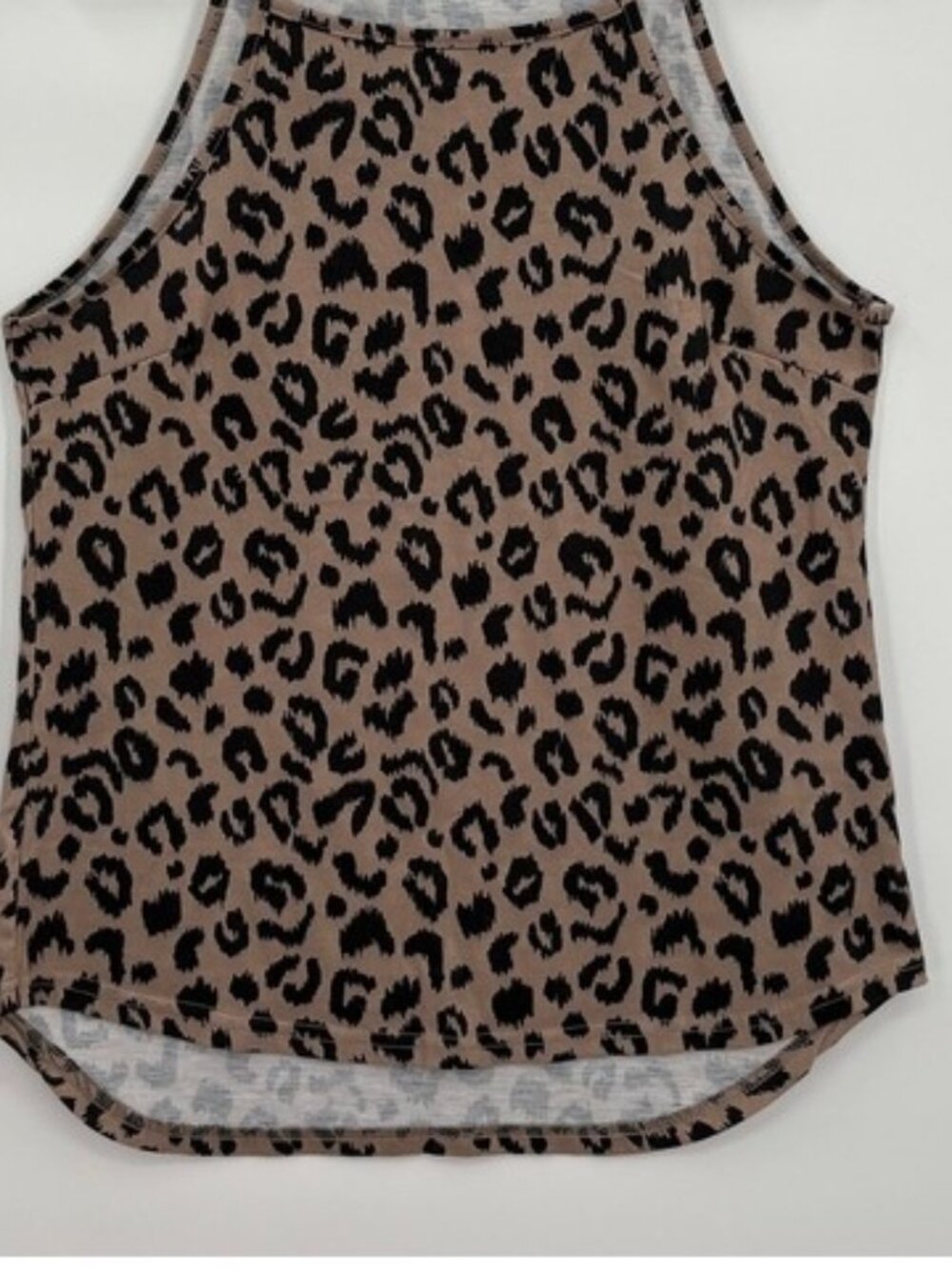 Tank Top Tan Blck Size M Sleeveless